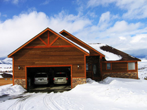 Cars parked in garage during cold weather